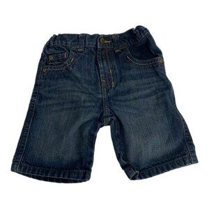 Wrangler Boys Denim Adjustable Waist Shorts 4T Blue Relaxed Fit Cotton